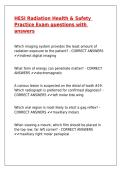 HESI Radiation Health & Safety Practice Exam questions with answers&period;