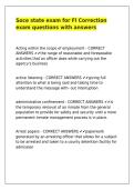 Soce state exam for Fl Correction exam questions with answers