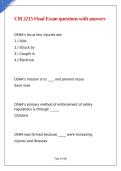 CM 2215 Final Exam questions with answers
