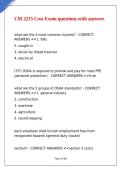 CM 2215 Coss Exam questions with answers