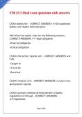 CM 2215 final exam questions with answers