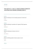 TEAS EXAM A&plus; GRADE ASSURED COMPLETE SOLUTIONS AND VERIFIED ANSWERS