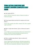 TFM04 ACTUAL QUESTIONS AND&NewLine;CORRECT ANSWERS COMPLETE STUDY&NewLine;GUIDE