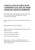 THEORETICAL BASIS FOR NURSING MELANIE&NewLine;COMPREHENSIVE STUDY GUIDE 2026 NURSING&NewLine;THEORIES AND CONCEPTUAL FRAMEWORKS