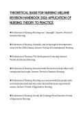 THEORETICAL BASIS FOR NURSING MELANIE&NewLine;REVISION HANDBOOK 2026 APPLICATION OF&NewLine;NURSING THEORY TO PRACTICE