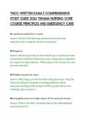 TNCC WRITTEN EXAM 2 COMPREHENSIVE&NewLine;STUDY GUIDE 2026 TRAUMA NURSING CORE&NewLine;COURSE PRINCIPLES AND EMERGENCY CARE