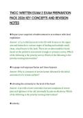 TNCC WRITTEN EXAM 2 EXAM PREPARATION&NewLine;PACK 2026 KEY CONCEPTS AND REVISION&NewLine;NOTES