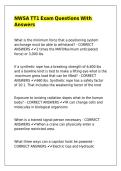 NWSA TT1 Exam Questions With Answers