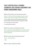 TNCC WRITTEN EXAM 2 LEARNING&NewLine;WORKBOOK 2026 TRAUMA ASSESSMENT AND&NewLine;PATIENT MANAGEMENT SKILLS
