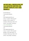68W EMT MOD 4 CERTIFICATION TEST&NewLine;2026 VALIDATED QUESTIONS AND&NewLine;ANSWERS COMPLETE STUDY SHEET&NewLine;GRADED A&plus;