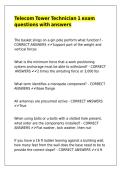 Telecom Tower Technician 1 exam questions with answers