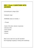 MDC 2 Exam 3 QUESTIONS WITH ANSWERS