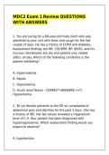 MDC2 Exam 1 Review QUESTIONS WITH ANSWERS