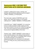 Rasmussen MDC 2 SECOND TEST QUESTIONS WITH VERIFIED ANSWERS