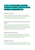 TO KILL A MOCKINGBIRD EXAMPREP&NewLine;QUESTIONS ANSWERS COMPLETE REVIEW&NewLine;MATERIAL GUARANTEED PASS