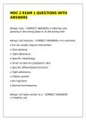 MDC 2 EXAM 1 QUESTIONS WITH ANSWERS