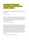 ACLS PRETEST CERTIFICATION&NewLine;EVALUATION 2026 QUESTIONS AND&NewLine;ANSWERS GRADED A&plus;