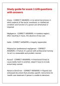 Study guide for exam 1 LVN questions with answers&period;