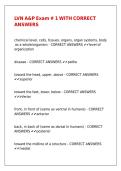 LVN A&P Exam - 1 WITH CORRECT ANSWERS