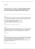 NCLEX RN EXAM A&plus; GRADE ASSURED COMPLETE SOLUTIONS AND VERIFIED ANSWERS
