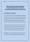 CORE&lowbar;POWER&lowbar;C1&lowbar;CLASS&lowbar;WITH&lowbar;CUES&lowbar;v2&lowbar;EXAM&lowbar;QUESTIONS&lowbar;WITH&lowbar;COMPLETE&lowbar;SOLUTIONS 
