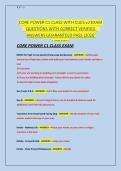 CORE&lowbar;POWER&lowbar;C1&lowbar;CLASS&lowbar;WITH&lowbar;CUES&lowbar;v2&lowbar;EXAM&lowbar;QUESTIONS&lowbar;WITH&lowbar;COMPLETE&lowbar;SOLUTIONS