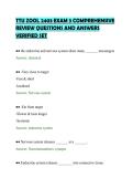 TTU ZOOL 2403 EXAM 3 COMPREHENSIVE&NewLine;REVIEW QUESTIONS AND ANSWERS&NewLine;VERIFIED SET