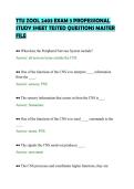 TTU ZOOL 2403 EXAM 3 PROFESSIONAL&NewLine;STUDY SHEET TESTED QUESTIONS MASTER&NewLine;FILE