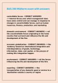 BUS 390 Midterm exam with answers
