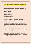 BUS-390 exam with correct answers