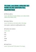 TTU ZOOL 2403 EXAM 3 UPDATED TEST&NewLine;PAPER SOLVED QUESTIONS FULL&NewLine;SOLUTION PACK