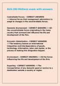 BUS-390 Midterm exam with answers