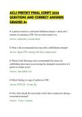 ACLS PRETEST FINAL SCRIPT 2026&NewLine;QUESTIONS AND CORRECT ANSWERS&NewLine;GRADED A&plus;