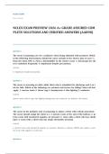 NCLEX RN EXAM A&plus; GRADE ASSURED COMPLETE SOLUTIONS AND VERIFIED ANSWERS