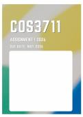 COS3711 Assignment 1 &lbrace;COMPLETE ANSWERS &rcub; - Due Date May 2026