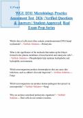 WGU D311 Microbiology Practice Assessment Test 2026&colon; Complete Q&A with Verified Solutions &vert; Prokaryotes&comma; Pathogens&comma; Immunology & Antimicrobials