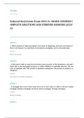 national real estate EXAM A&plus; GRADE ASSURED COMPLETE SOLUTIONS AND VERIFIED ANSWERS