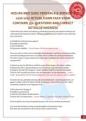 HESI RN MED SURG VERSION A & VERSION B &NewLine;2026-2027 ACTUAL EXAM EACH EXAM &NewLine;CONTAINS 350 QUESTIONS AND CORRECT &NewLine;DETAILED ANSWERS