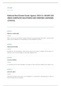 national real estate EXAM A&plus; GRADE ASSURED COMPLETE SOLUTIONS AND VERIFIED ANSWERS