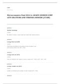 microeconomics EXAM A&plus; GRADE ASSURED COMPLETE SOLUTIONS AND VERIFIED ANSWERS