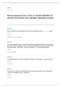 microeconomics EXAM A&plus; GRADE ASSURED COMPLETE SOLUTIONS AND VERIFIED ANSWERS