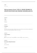 microeconomics EXAM A&plus; GRADE ASSURED COMPLETE SOLUTIONS AND VERIFIED ANSWERS
