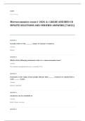 microeconomics EXAM A&plus; GRADE ASSURED COMPLETE SOLUTIONS AND VERIFIED ANSWERS