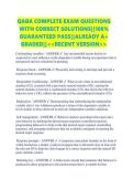 QABA COMPLETE EXAM QUESTIONS &NewLine;WITH CORRECT SOLUTIONS&vert;&vert;100&percnt; &NewLine;GUARANTEED PASS&vert;&vert;ALREADY A&plus; &NewLine;GRADED&vert;&vert;<<RECENT VERSION>> 