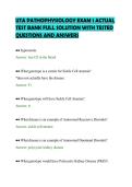 UTA PATHOPHYSIOLOGY EXAM 1 ACTUAL&NewLine;TEST BANK FULL SOLUTION WITH TESTED&NewLine;QUESTIONS AND ANSWERS