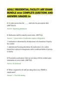 ADULT RESIDENTIAL FACILITY ARF EXAMS&NewLine;BUNDLE 2026 COMPLETE QUESTIONS AND&NewLine;ANSWERS GRADED A&plus;