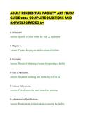 ADULT RESIDENTIAL FACILITY ARF STUDY&NewLine;GUIDE 2026 COMPLETE QUESTIONS AND&NewLine;ANSWERS GRADED A&plus;