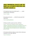 ADULT RESIDENTIAL FACILITY ARF TEST&NewLine;BANK 2026 ACCURATE QUESTIONS AND&NewLine;ANSWERS GRADED A&plus;