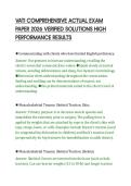 VATI COMPREHENSIVE ACTUAL EXAM&NewLine;PAPER 2026 VERIFIED SOLUTIONS HIGH&NewLine;PERFORMANCE RESULTS