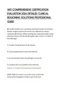 VATI COMPREHENSIVE CERTIFICATION&NewLine;EVALUATION 2026 DETAILED CLINICAL&NewLine;REASONING SOLUTIONS PROFESSIONAL&NewLine;GUIDE